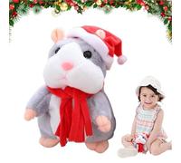 Générique Jouet Hamster Parlant - Coton PP 15 Cm | Apprenez À Parler De Hamsteer | Hamster Électrique1 | Jouet Parlant Interactif en Peluche pour, Imitation De La Parole, Apprentissage Amusant, D