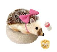 Générique Jouet Hérisson,Hérisson Mignon de 13 cm | Silicone, Figurine Animale avec Tapis de Sommeil pour Filles Garçons Décoration Maison Voyage Chambre Jeu de Soins