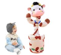 Générique Jouet Interactif - Animal en Peluche Âne Vache Musicale, Chantant des Lumières Dansantes | Compagnon Amusant pour Les Jeux D' À La Maison Et en Vacances