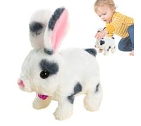 Générique Jouet interactif en Forme de Lapin, Lapin électronique en Peluche, Animal de 15,2 cm avec Son de Cloche, d'animal de Compagnie Qui Marche avec Construction Douce, Jouet pour au Design r