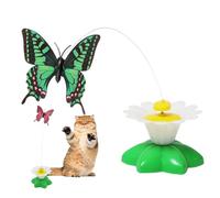 Générique Jouet Interactif pour Chat,Papillon Automatique Oiseau Mobile Stimulant | Exercice de Chasse Rotatif 360°,pour Chasse Exercice Chats Chiens Intérieur Réduction Ennui