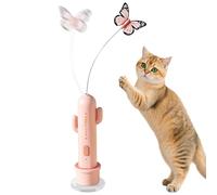 Générique Jouet Interactif pour Chat - Tige Détachable Rechargeable À Jeu Automatique 2 Modes avec Ventouse | Jouets pour Chats | pour Coin Sol Extérieur Jeu Enrichissement Maison Meubles Et Canapé
