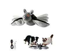 Générique Jouet Interactif pour Chien, Jouet Chauve-Souris en Peluche Rechargeable par USB - Doté d'ailes Qui Battent Et éMettant des Sons, Convient Aux Chats Et Aux Petits Chiens (1pcs)