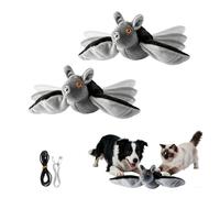 Générique Jouet Interactif pour Chien, Jouet Chauve-Souris en Peluche Rechargeable par USB - Doté d'ailes Qui Battent Et éMettant des Sons, Convient Aux Chats Et Aux Petits Chiens (2pcs)