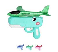 Générique Jouet Lanceur d'avion Dinosaure, catapulte cerf-Volant Dinosaure, Lancement interactif pour intérieur et extérieur, Planeur en Mousse, pour Jardin, Parc, Plage (Green)