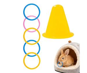 Générique Jouet Lapin - Jouets de Puzzle à empiler colorés | Anneaux Lapin pour Petits Animaux | pour Oiseau, Petit Animal, Chinchilla, Hamster, Gerbille, écureuil, Cage, extérieur,