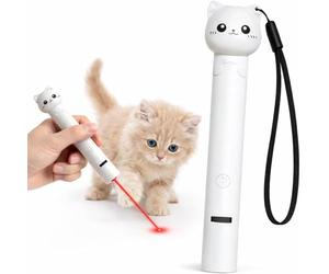 Générique Jouet Laser Interactif pour Chat Rechargeable USB-C, Pointeur Laser Automatique, Jouet Multifonction pour Exercice et Stimulation du Chat