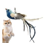 Générique Jouet Oiseau pour Chat | Jeu Interactif avec Plumes Stimulantes - Suspendu avec Clochettes Antistress | pour Chats d'Intérieur, Anti-Ennui et Exercice