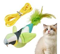 Générique Jouet Oiseau pour Chats - Jeu d'Enrichissement,avec Oiseau Chantant À Corde,pour Pratique D'Instinct Entraînement D'Agilité Recherche De Nourriture Gestion du Poids