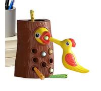 Générique Jouet Pic-Vert | Jeu éducatif magnétique de à Attraper - Ver à Attraper,pour Voyage en Voiture, Classe, Trajet, Remplissage de Chaussettes Garçons Filles