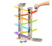 Générique Jouet Piste De Voitures - avec Parking Et Jeux d'apprentissage en Bois,Ensemble De Course Rampe De Voitures pour | pour Garçons Et Filles Intérieur Extérieur Maison Jardin Fête