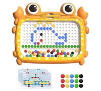 Générique Jouet Planche à Dessin magnétique,Crab Dot Art Designer avec Stylo magnétique - Tablette en Perles, Plateau d'écriture réutilisable effaçable, Jeu éducatif avec Aimant à Tige pour Voyager