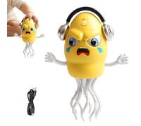 Générique Jouet Poulpe Dansant, Calamar Evitant Les Obstacles Rampant, Jouet Musical Octopus Rechargeable avec Lumière pour Garçons Anniversaire Noël Jeu Parcours Rampant Danse