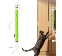 Générique Jouet pour Chat À Corde Volante Automatique, Interactif Et Électrique Mural avec Moteur Silencieux - sans Les Mains, Idéal pour Les Chats Paresseux Ou Fous De Joie, Fenêtres Et Portes,White