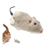 Générique Jouet pour Chat à remonter en Tissu Doux ABS 13x6x3,5 cm, Conception de Course réaliste | Figurine de Souris en Peluche avec Simulation Mouvement, Exercice Cour Jeu intérieur | Accessoire