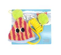 Générique Jouet pour Chat À Suspendre Au Plafond - Jeu Ressort Couineur Papier | avec Balle Jouet Interactif Chat Corde Élastique Extensible | pour Stimulation mentale Anti-Ennui