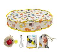 Générique Jouet pour Chat Boule Automatique - Boule Roulant Rapidement à 360 Degrés sur Tapis - Jeu avec Sac Et Tapis Électrique pour Chiens Et Chats | pour Chien Chat Chasse Jeu Solo Dressage Loisir