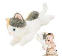 Générique Jouet pour Chat en Peluche - Minou en Peluche réaliste, plishie féline Douce | Cuddly Cat Companion, Adorable Chaton en Peluche, pour Les Amateurs de Chats, Collection de Chats en Peluche