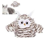 Générique Jouet pour Chat Oiseau Battant - Teaser Interactif en Forme De Chouette - avec Son Et Oiseau pour Chat - pour Exercice Intérieur des Chats Jeu D'Enrichissement Lutte Contre L'Ennui