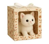 Générique Jouet pour Chat Réaliste - Peluche Interactive Figurine Féline Nounours,Marche, Remue la Queue et Miaule, Comportements Réalistes de Chaton, Compagnon de Jeu pour Maison et Chambre d'enfant
