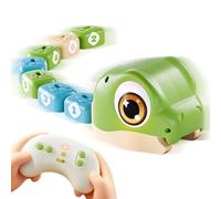 Générique Jouet Train Serpent De Glissement Véhicule Design Mange-Blocs | Train Télécommandé des Chiffres Pour Garçons Filles nes Salle de x Maternelle Vert