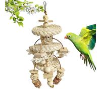 Générique Jouets À Déchiqueter pour Oiseaux - Déchiqueteur Tressé en Bois Naturel,Jouets À Mâcher pour Perruches - pour Perroquets Et Inséparables Usure du Bec Anti-Ennui Accessoire De Cage