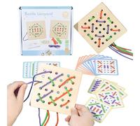 Générique Jouets À Enfiler | Jeu De Corde À Enfiler pour Les | Jouets De Laçage d'apprentissage Et D'éducation | Jeu De Société en Bois, Jouets De Corde À Enfiler | Jouets De Laçage pour Tout