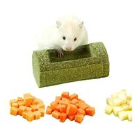 Générique Jouets à mâcher Bunny - Bol de Nourriture pour Petits Animaux de 1,18 x 3,15 Pouces | Jouets Chinchilla naturels 100g, pour broyer Hamster, Cage de Dentition, Jeu, enrichissement, Ennui