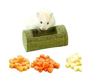 Générique Jouets à mâcher Bunny - Bol de Nourriture pour Petits Animaux de 1,18 x 3,15 Pouces | Jouets Chinchilla naturels 100g, pour broyer Hamster, Cage de Dentition, Jeu, enrichissement, Ennui
