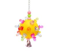 Générique Jouets à mâcher des Oiseaux, Jouets à mâcher du Perroquet | Planet Design Toy coloré à Mastication - Relief Ennui Cage Accessoires Formation Boule de Butin avec Cloche pour Africain Gray