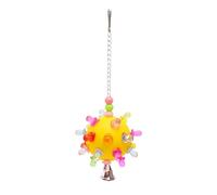 Générique Jouets à mâcher des Oiseaux, Jouets à mâcher du Perroquet | Planet Design Toy coloré à Mastication - Relief Ennui Cage Accessoires Formation Boule de Butin avec Cloche pour Africain Gray