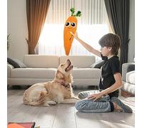 Générique Jouets à mâcher en Forme de Carotte pour Chiens et Chats - Jouets 2 en 1 avec Coussin intégré - Carotte Douce et Mignonne, sans Rembourrage (Yellow, 41x12cm)