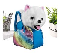 Générique Jouets Chiot - Électrique Peluche Marcher Chanter Chien Jouet Laisse | Doux Mignon Électronique Mécanique Animal Jouet, Réaliste Animé Chiot Sac Transport, Animal Simulateur