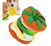 Générique Jouets Couineurs pour Chiens,Accessoires pour Animaux en Forme De Hamburger - Jouet en Peluche Grinceur - Nettoyage Dentaire Entraînement Chiots Races Petites Et Moyennes Noël
