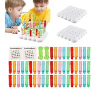 Générique Jouets d’Enfilage | Jeu de Blocs à Empiler | Blocs de Défi 2 Joueurs - Apaisement, Résolution de Problèmes, Apprentissage des Chiffres et Éveil