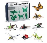 Générique Jouets d'assemblage de Fentes d'insectes et d'animaux, Ensemble de modèles de Puzzle 3D DIY, Kit éducatif de Construction d'insectes et d'animaux, Jouet d'apprentissage créatif (#03)