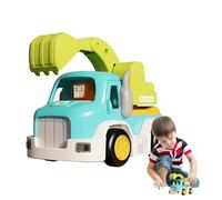 Générique Jouets De Camion De Construction,Voiture Jouet Éducative avec Excavatrice Et Transporteur - Voiture à Tirer Arrière - pour Cadeau De Fête d'anniversaire Et De Noël pour Garçons Filles
