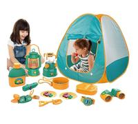 Générique Jouets De Camping - Jeu De 12,6 Pouces | Ensemble D'équipement D'aventure Pour Tente, Poêle À Feu Pour De 3 Ans Et Plus, Coopération Dans Les Relations Parents-, Compétences De C