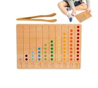 Générique Jouets De Comptage pour Tout-Petits - Boulier en Bois Éducatif pour École À La Maison | Jeu De Comptage avec Perles À Pincer | pour Filles École à la Maison Jardin d'Salle de Classe