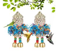 Générique Jouets de Foraging pour Oiseaux - 2 Jouets À Détruire pour Perruches,Boule de Stimulation Enrichissante pour Perroquet Ara Cacatoès Canari Perruche Pinson