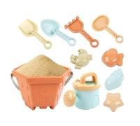 Générique Jouets De Plage pour Les - 10 Pièces avec Seau Pelle Râteau - Moules De Sable Étoile De Mer Crabe Jouets De Plage | pour Jardin Parc Aire de Jeux Maternelle Bord de Piscine Vacances Sortie