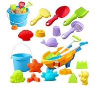 Générique Jouets de Sable,Coffret de Plage 19 Pièces | Kit Construction Château de Sable | pour Lac, Piscine, Jardin, Vacances d'Été, Pique-Nique, Camping