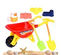 Générique Jouets de Sable de Plage, 7 Pièces Chariot Pelles Portable Bac à Sable, Grand Kit de Construction de de Plage, pour Bord Mer Piscine Famille Jardin Camping Pique-Nique Intérieur
