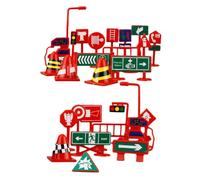 Générique Jouets De Signalisation Routière - 28 Pièces Articles de Fête Portables,Panneau De Passage Piéton,pour Maison Jardin Intérieur Extérieur Salle de Classe École Anniversaire