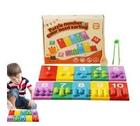 Générique Jouets de Tri de Couleurs - Jeu Éducatif De Maths avec Perles À Clip | Ensemble en Bois De Tri des Couleurs | pour de 3 Ans et Plus Garçons Filles Maison Crèche Fête