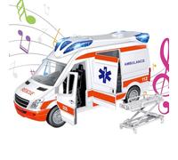 Générique Jouets De Véhicules De Sauvetage | Jouez À L'ambulance avec des Lumières Et du Son | Voiture De Jouets Interactive avec Civière pour | Ensemble De Jeu Éducatif pour Les Garçons, Les Filles