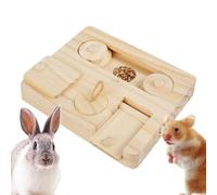 Générique Jouets d'Enrichissement pour Lapins | Casse-Tête en Bois Interactif pour Petits Animaux avec Distributeur,Jouets D'enrichissement pour Repas - pour Cage, enclos, Maison