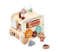 Générique Jouets Éducatifs Bus | Jouet Bus 5 en 1 pour Tout-Petits - Activités d'Assortiment Couleurs et Formes pour Anniversaire Noël École Maternelle