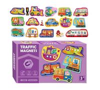 Générique Jouets Éducatifs pour - Blocs de Jeu Interactifs | Jeu Éducatif 17 Pièces Thème Circulation pour Maternelle - pour 3 4 5 6 Ans Enfant Maison Voyage Table Ecole