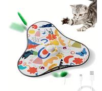 Générique Jouets Électroniques pour Chats - Jeu Silencieux avec des Leurres Cachés Qui Se Déplacent - Jouets Stimulants Rechargeables pour Chat | pour Jeu en À La Maison, Au Salon, en Cuisine, en